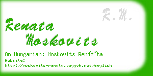 renata moskovits business card